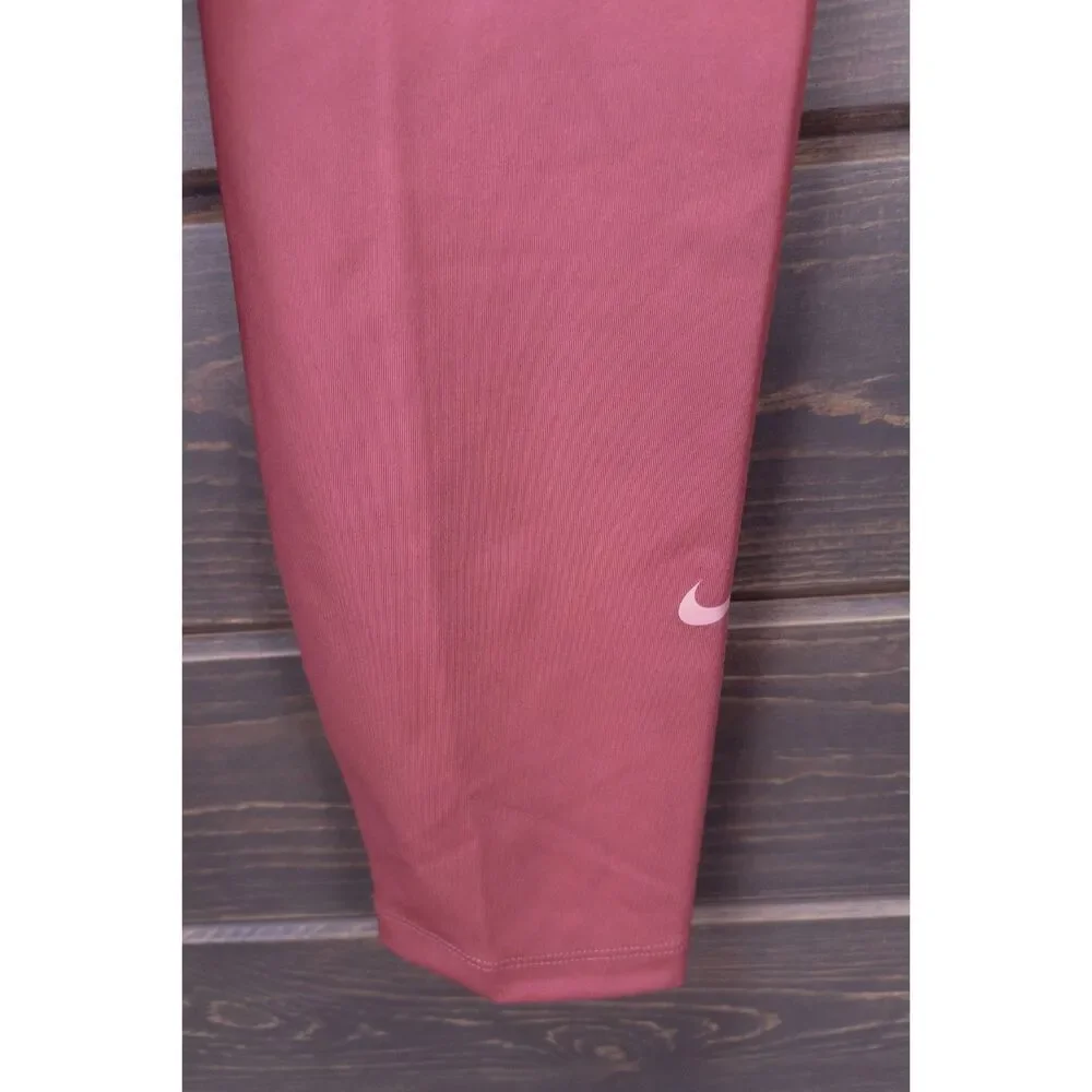 Nike One Dri-FIT Women's Leggings Pink Size L Mid Rise 7/8 Tight Fit NWT